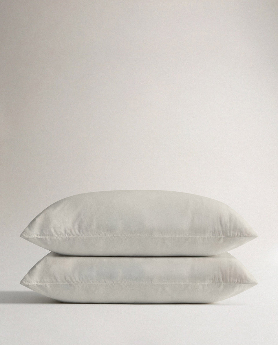Relaxed & Refined Linen Pillowcase Set - White