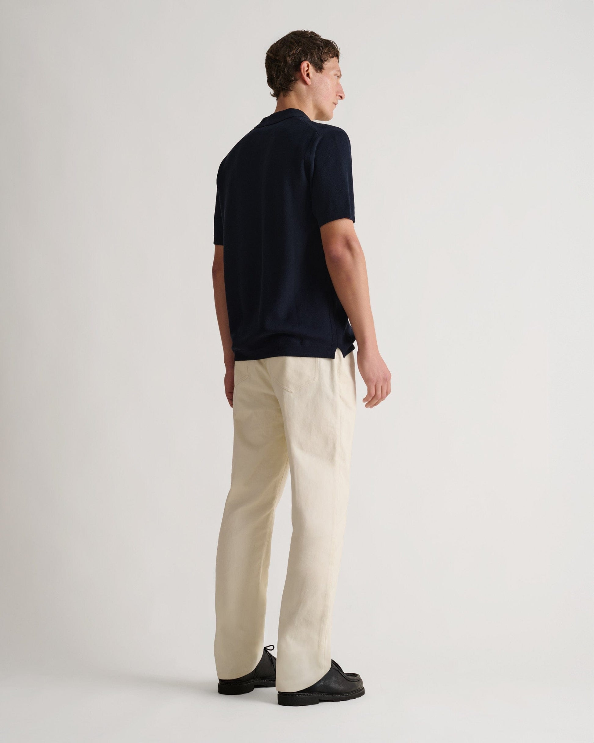 Men's Cotton Twist Pique Polo - Indigo