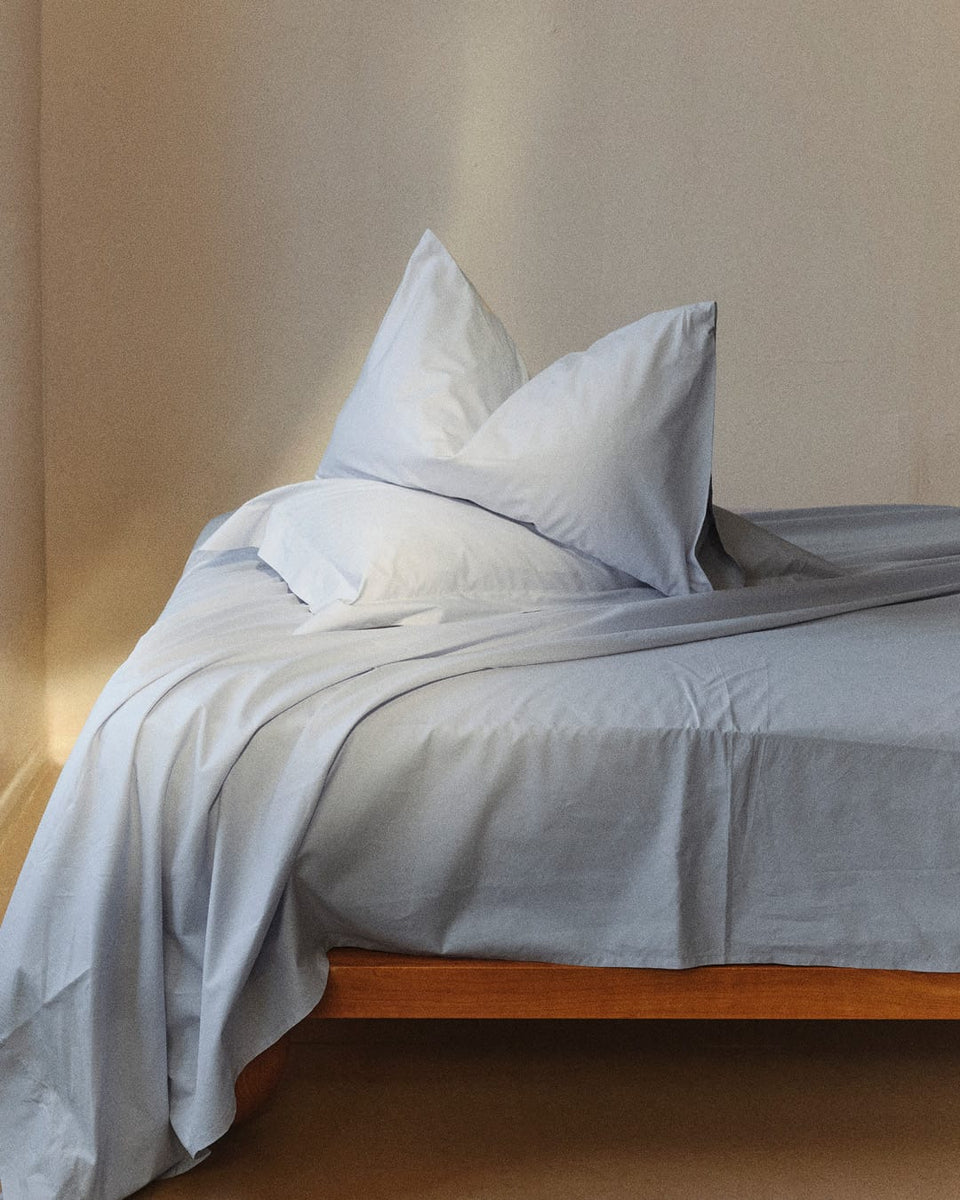 Crisp & Cool Organic Cotton Oxford Pillowcases - Cornflower