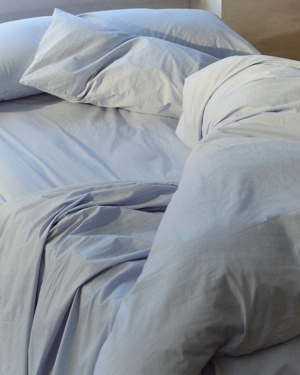 Crisp & Cool Organic Cotton Fitted Sheet - Cornflower