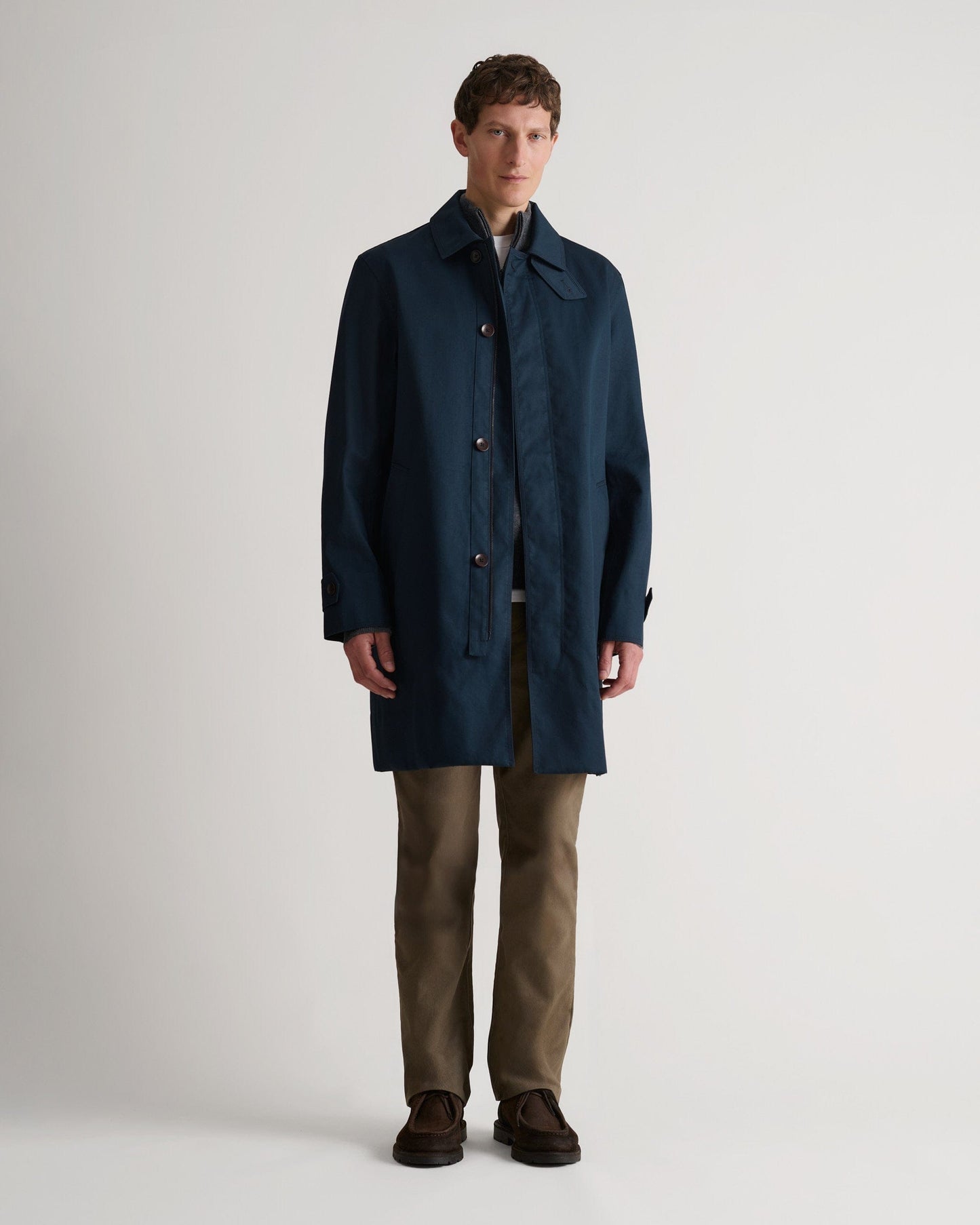 Men's Showerproof Rain Mac - Navy
