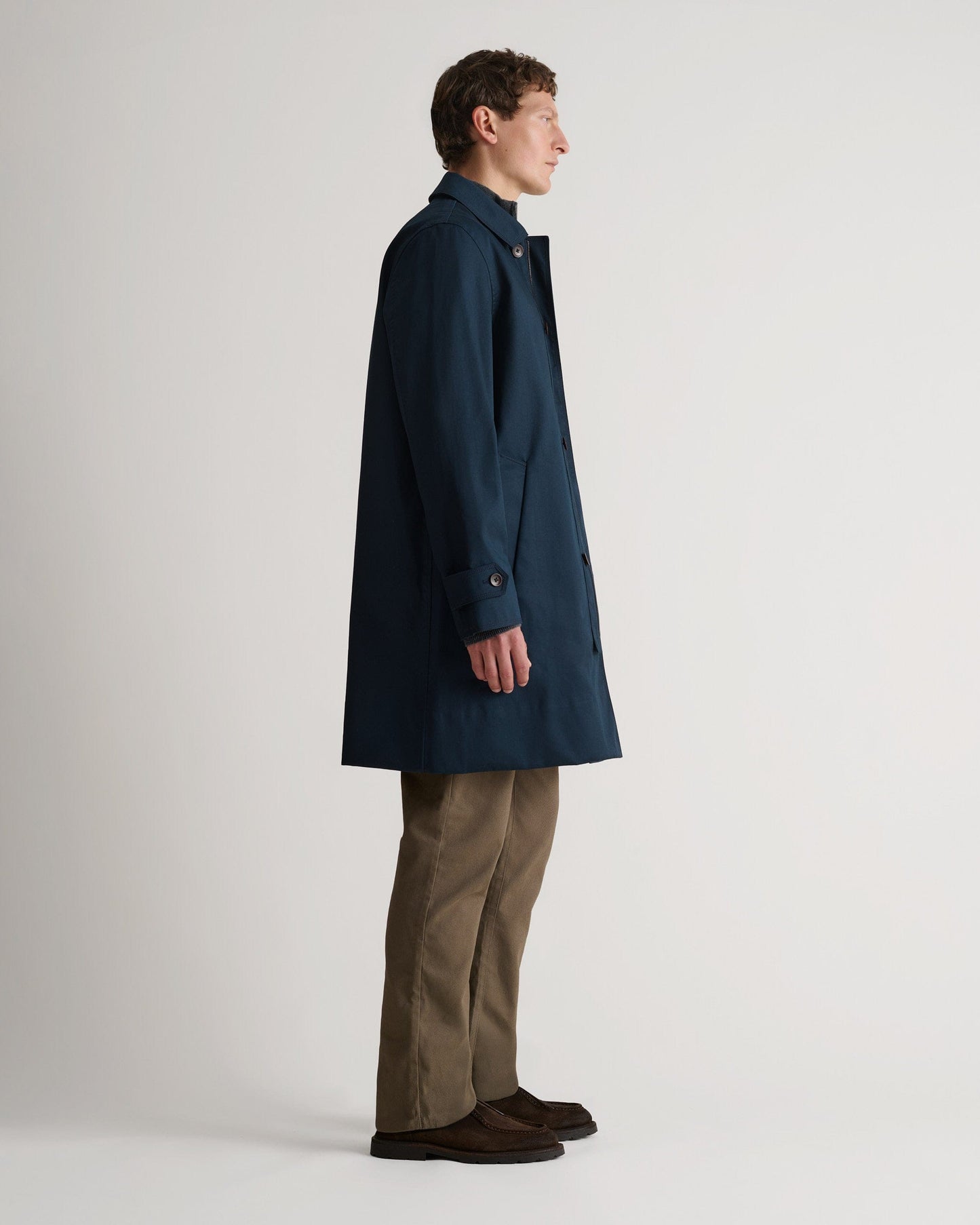 Men's Showerproof Rain Mac - Navy
