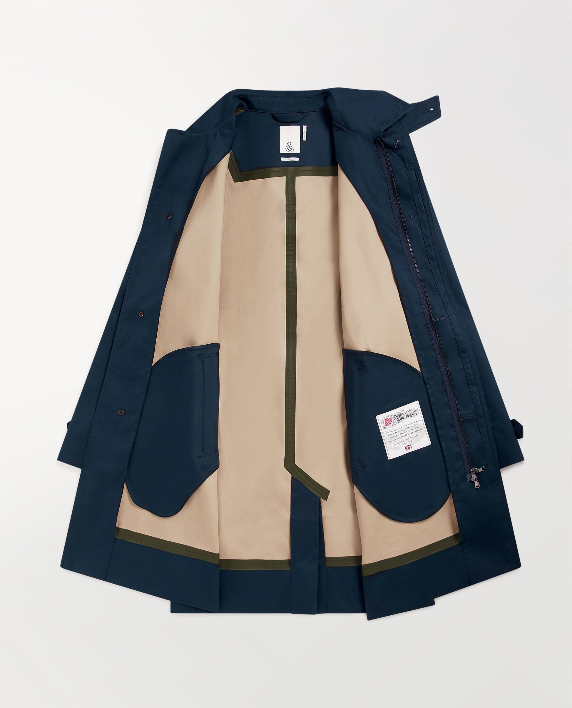 Men's Showerproof Rain Mac - Navy