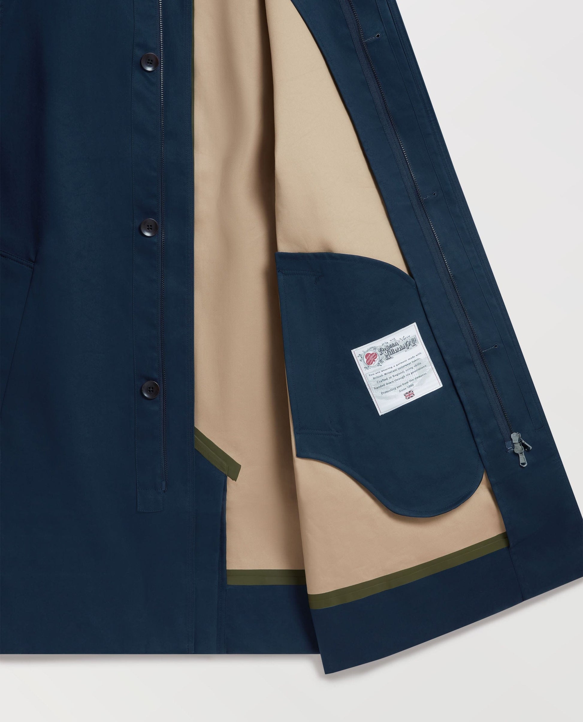 Men's Showerproof Rain Mac - Navy