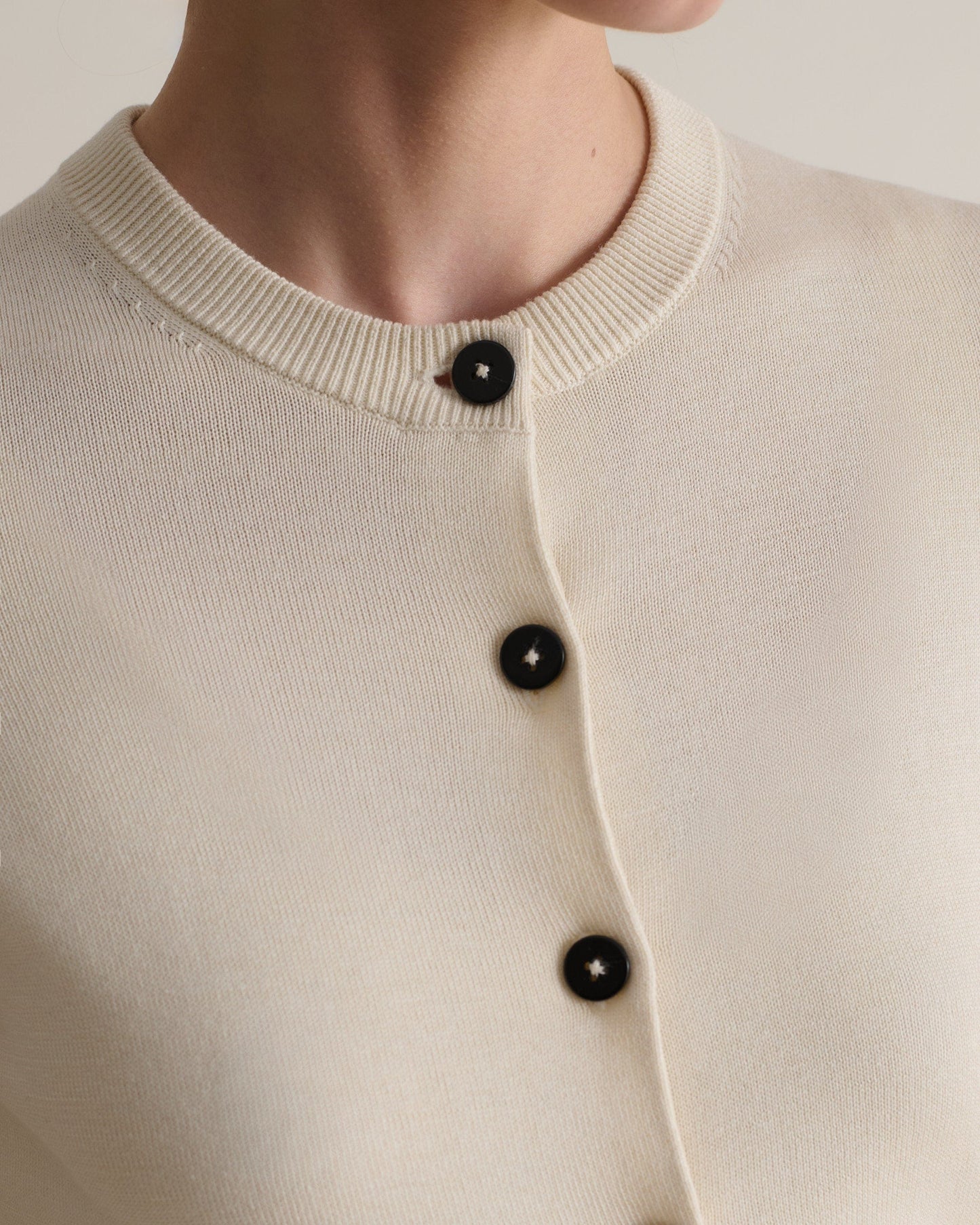 Women's Silk-Cotton Cardigan - Buttermilk