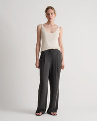 Women's Silk-Cotton Vest - Buttermilk