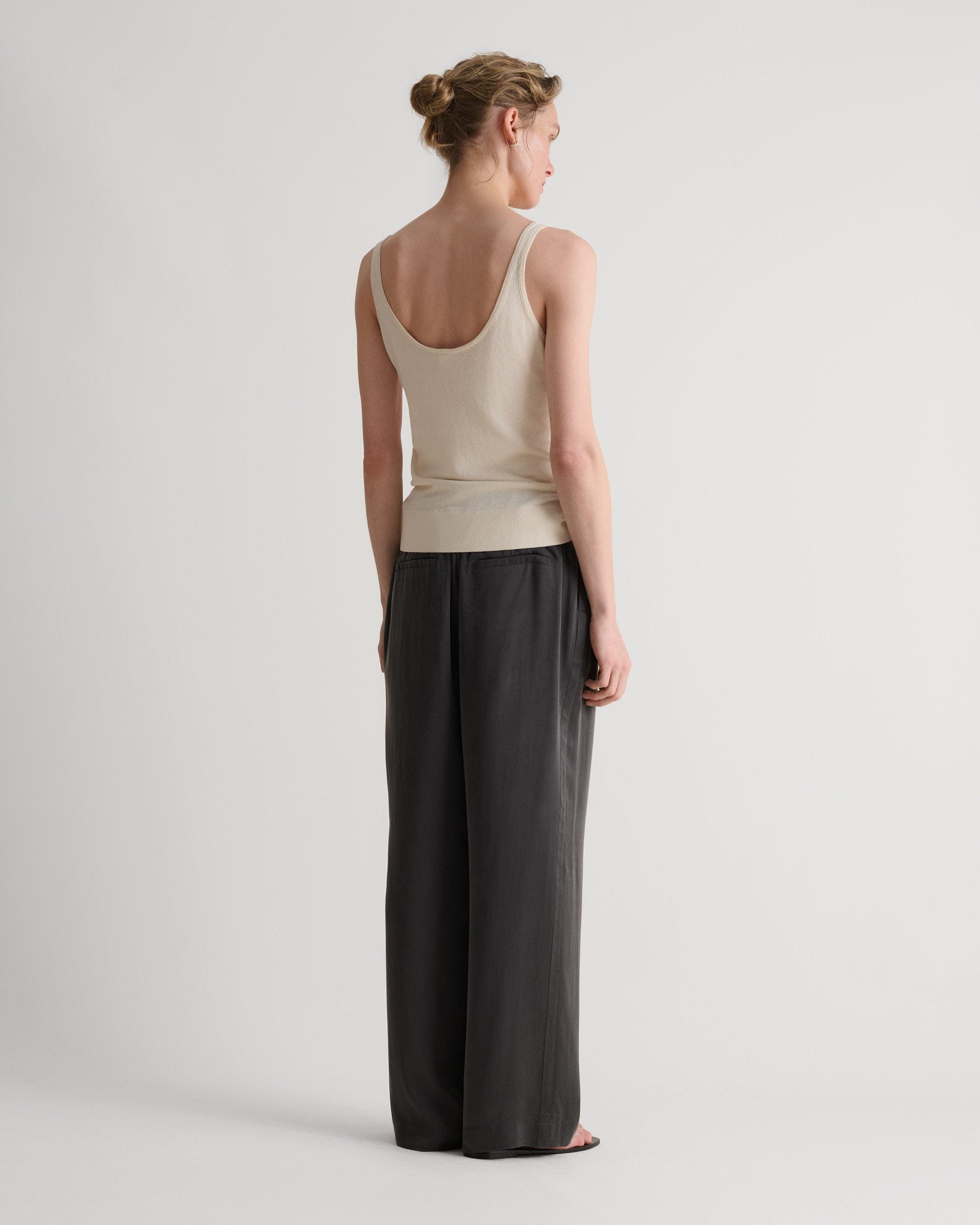 Women's Silk-Cotton Vest - Buttermilk