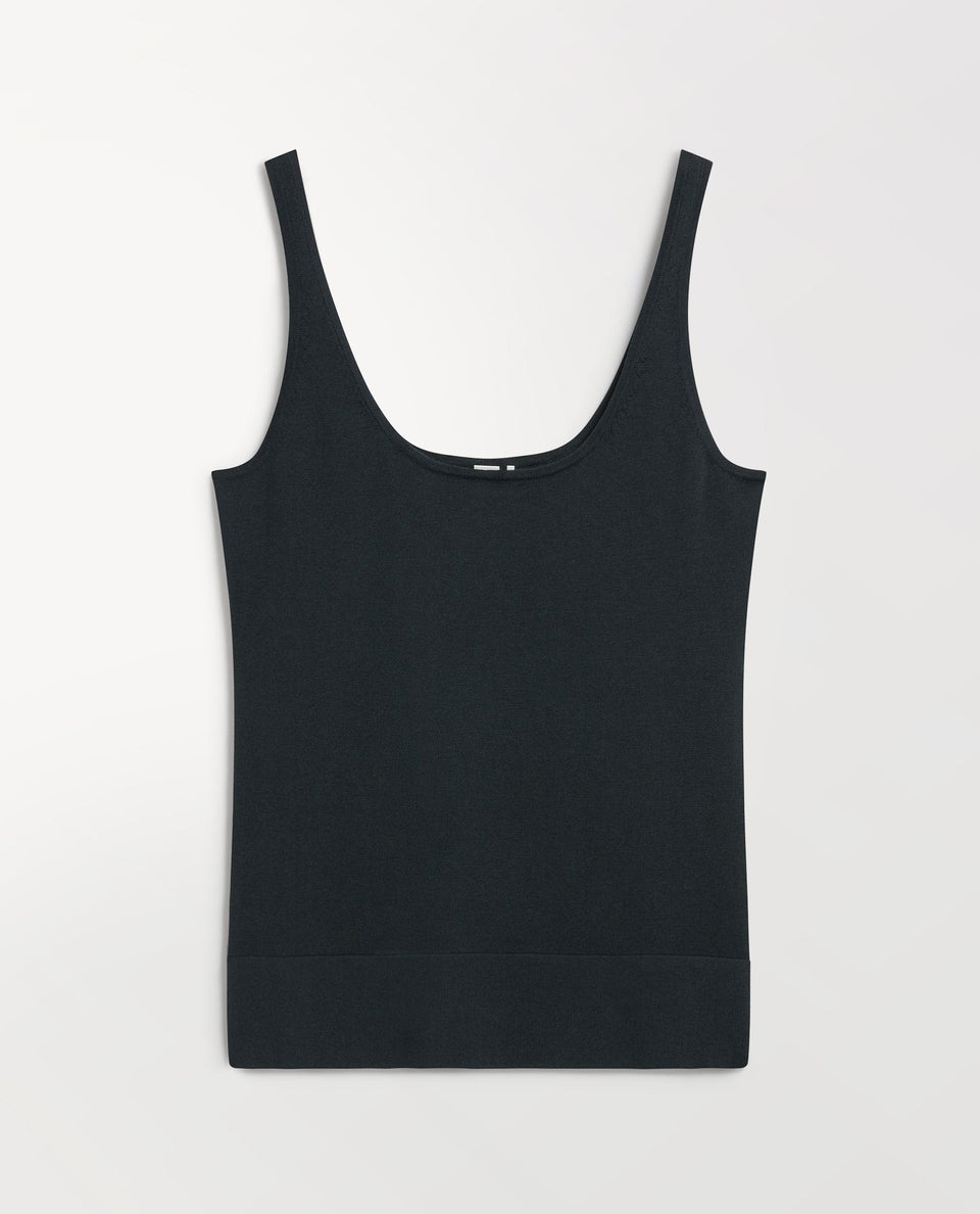 Women's Silk-Cotton Vest - Kelp