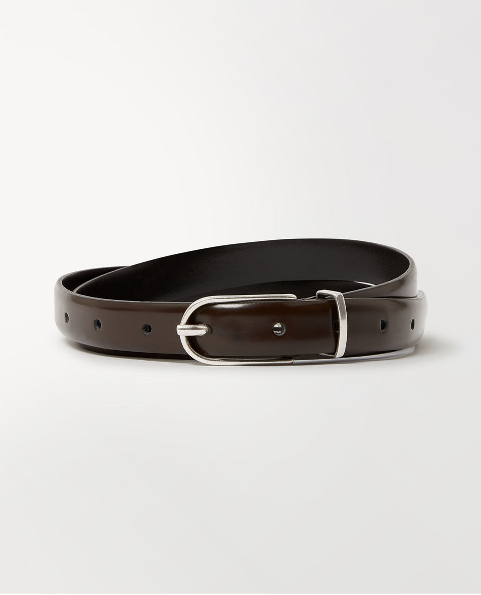 Women's Smooth Leather Narrow Belt