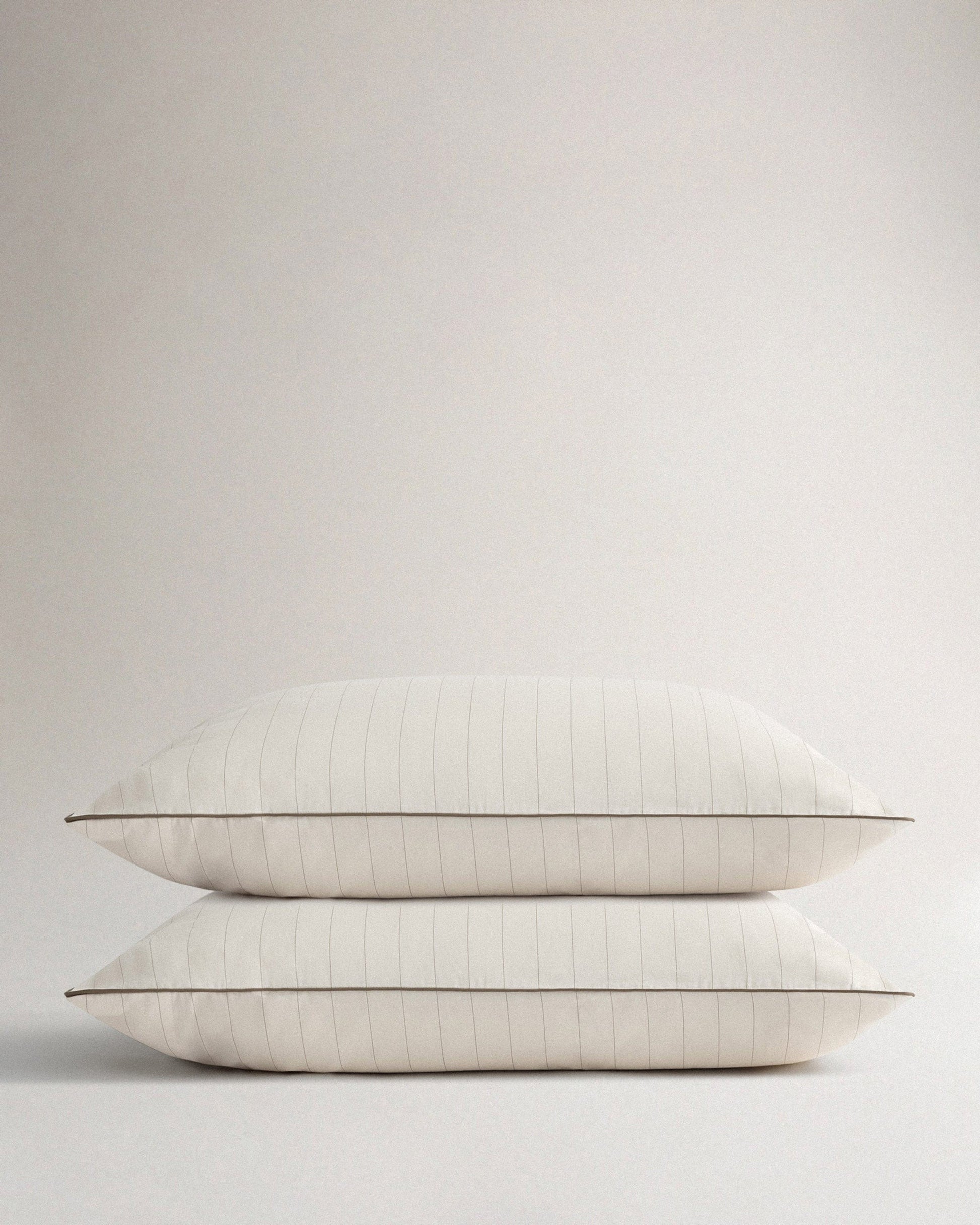 The Soft & Smooth Luxury Pillowcase Set - Buttermilk Stripe