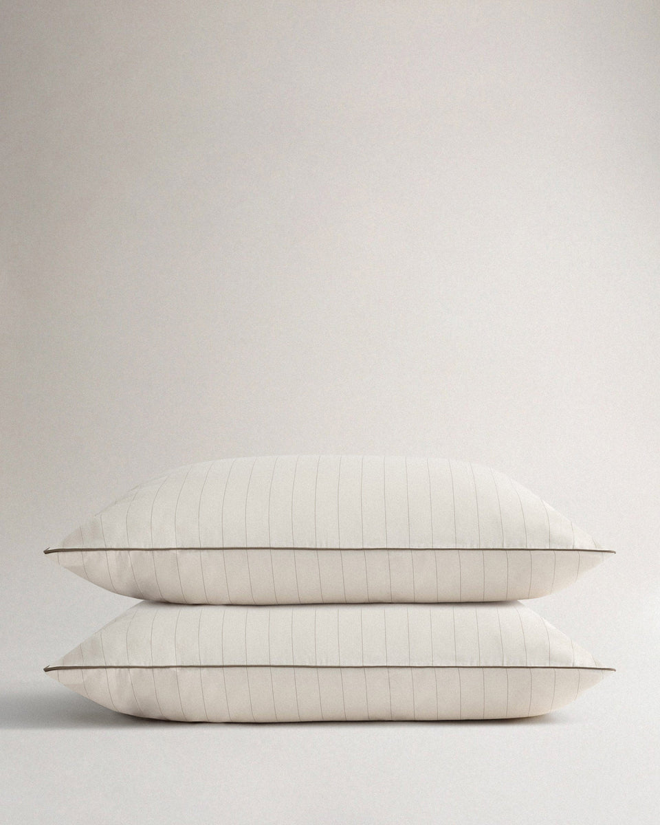 The Soft & Smooth Luxury Pillowcase Set - Buttermilk Stripe