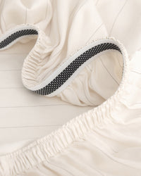 Soft & Smooth Premium Cotton Fitted Sheet - Buttermilk Stripe