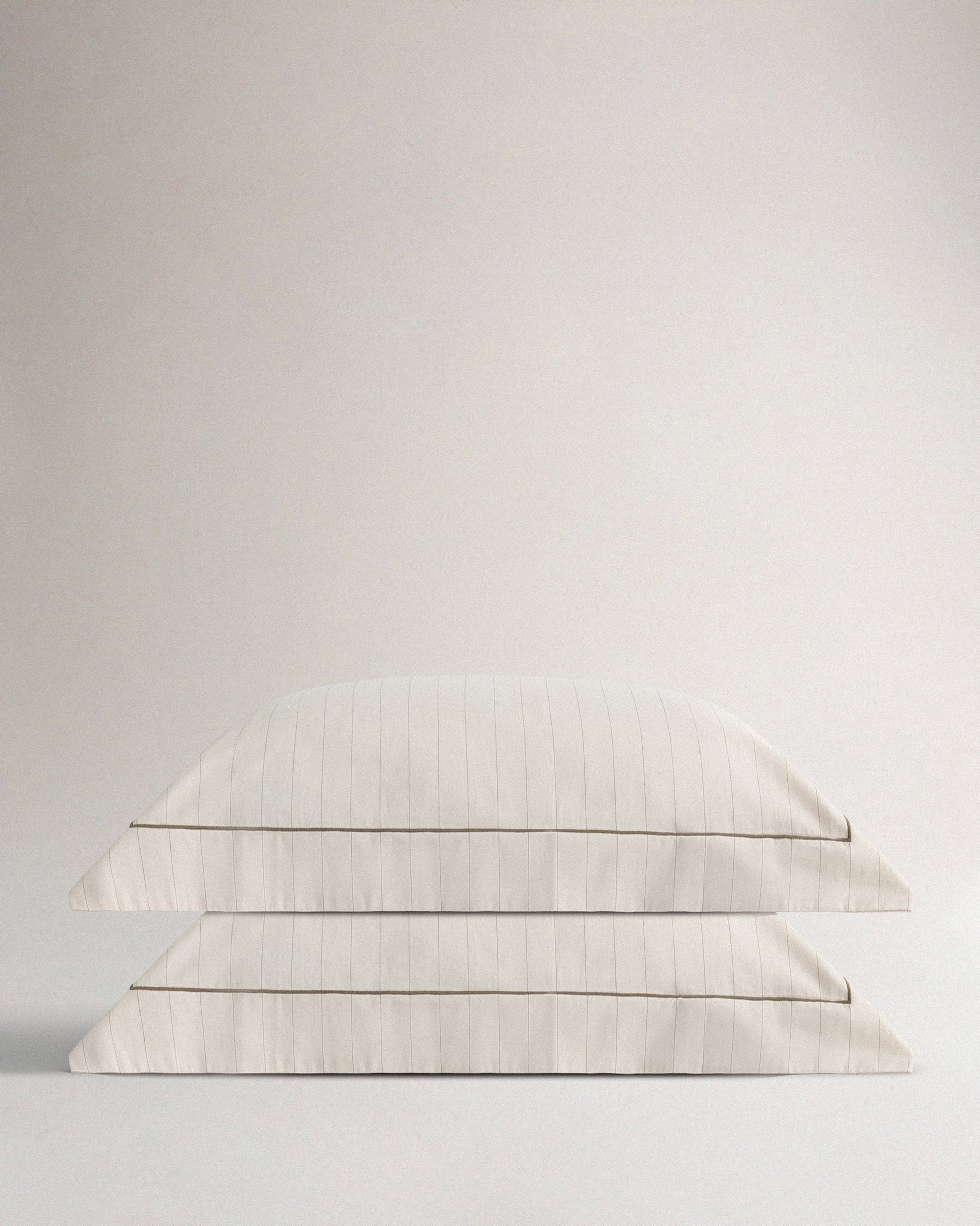 The Soft & Smooth Luxury Oxford Pillowcase Set - Buttermilk Stripe