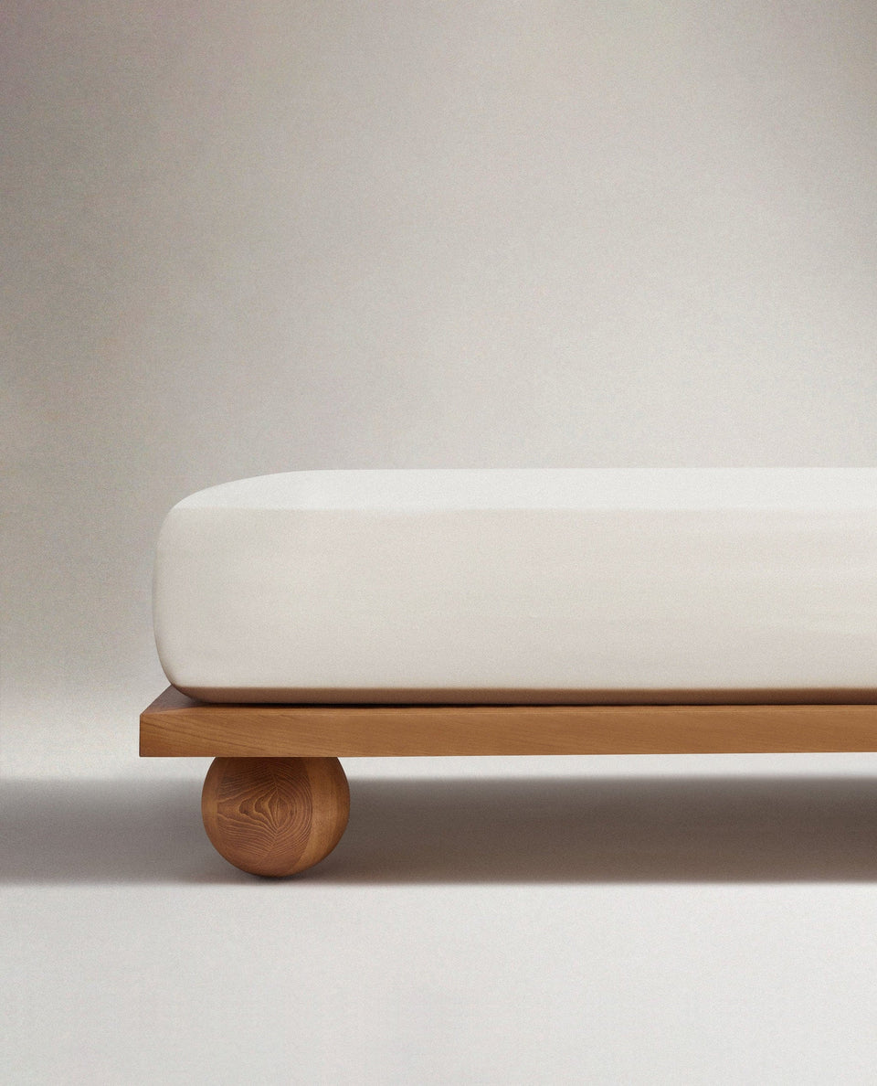 Soft & Smooth Premium Cotton Fitted Sheet - Buttermilk