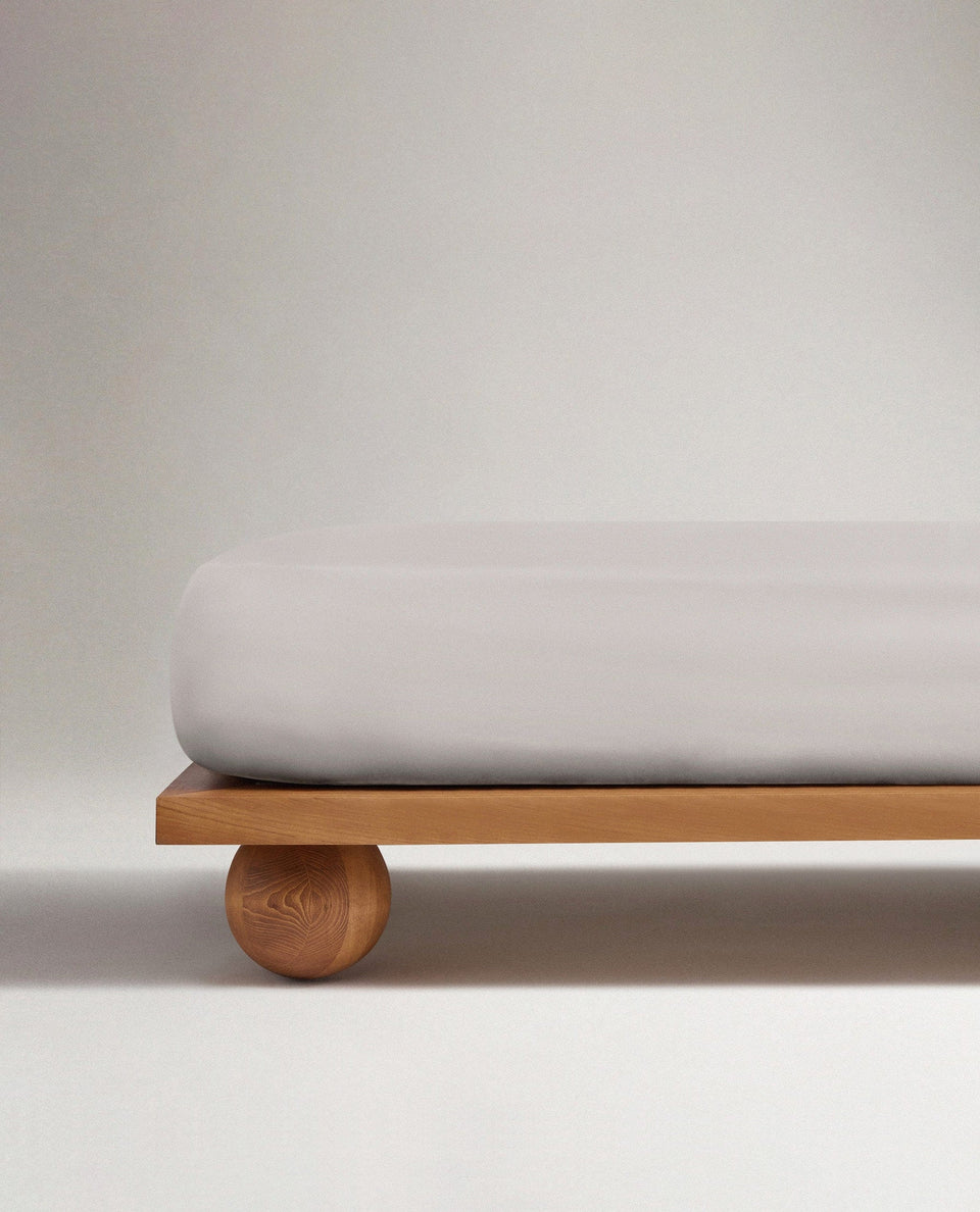 Soft & Smooth Premium Cotton Deep Fitted Sheet - Pebble