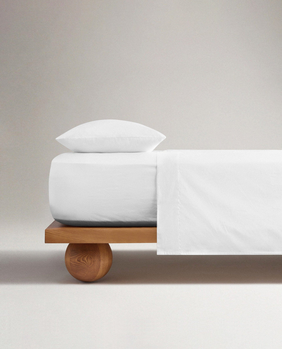 Soft & Smooth Premium Cotton Fitted Sheet - White