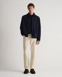 Men's Suede Jacket - Indigo