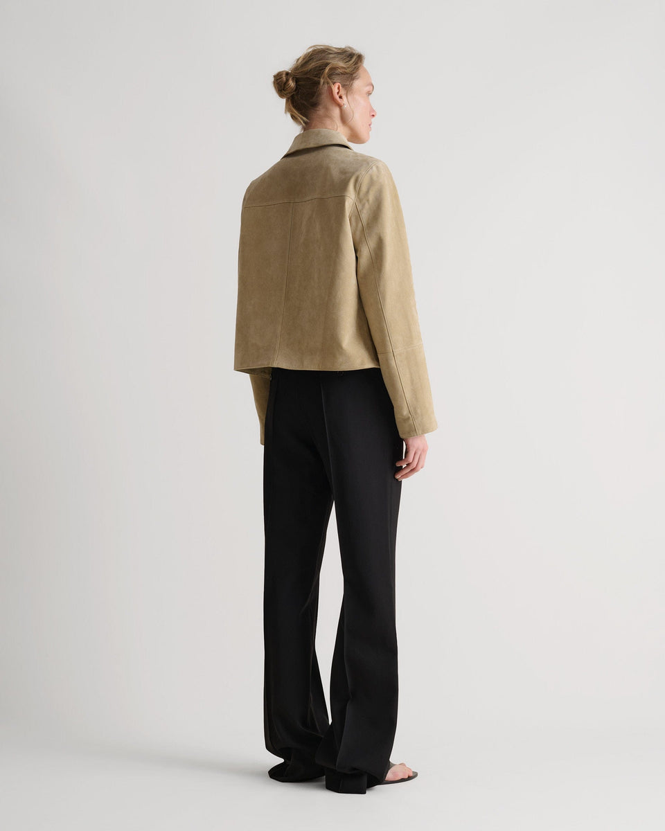 Women's Suede Jacket - Sand