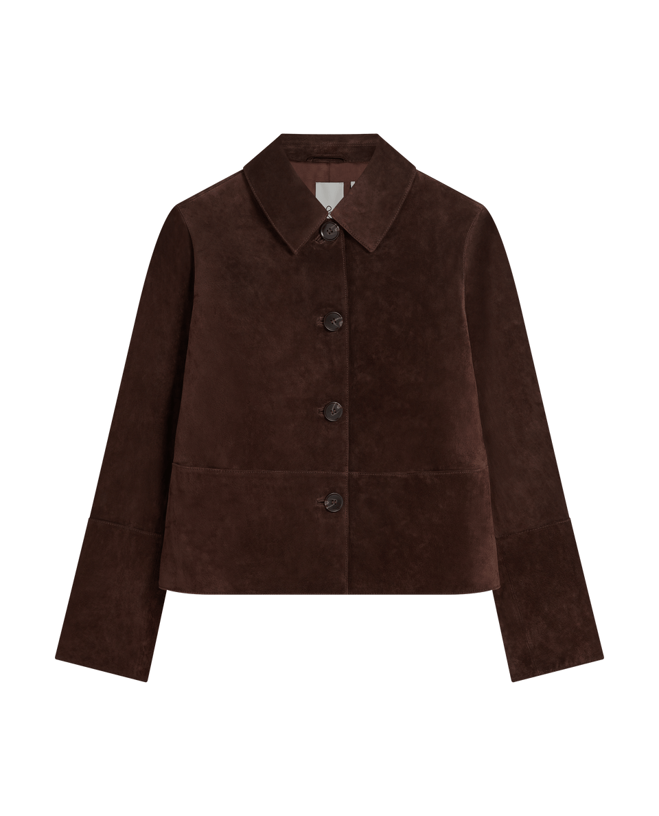 Women's Suede Jacket - Chocolate