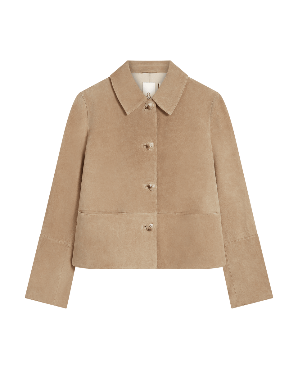 Women's Suede Jacket - Sand