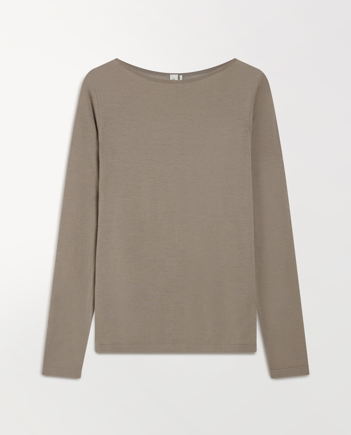 Women's Superfine Merino Straight Neck Jumper - Mole