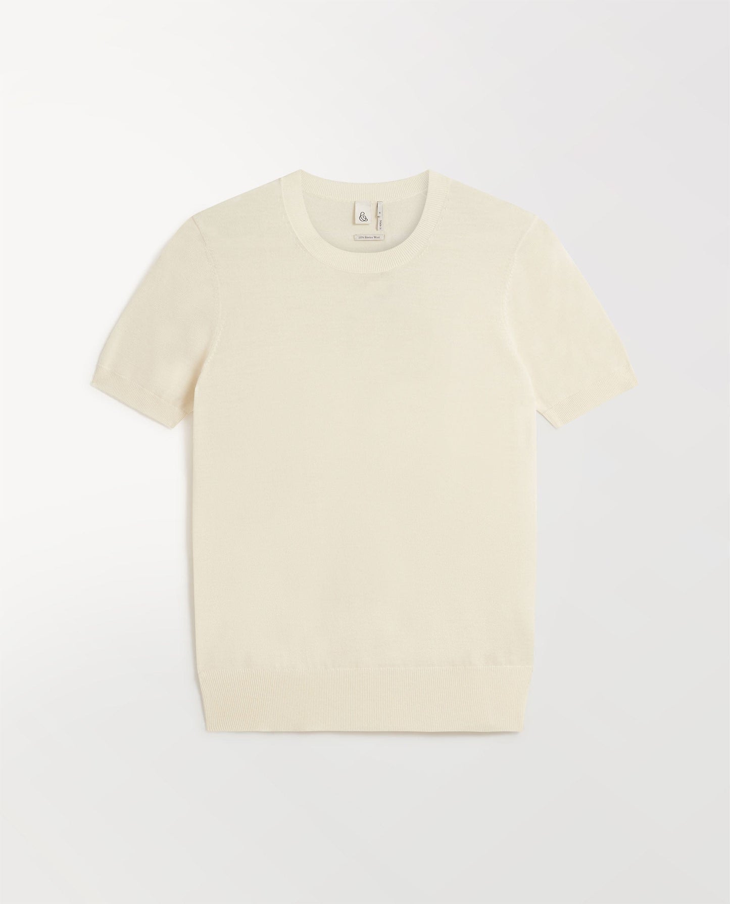 Women's Superfine Merino Wool Knitted T-shirt - Buttermilk