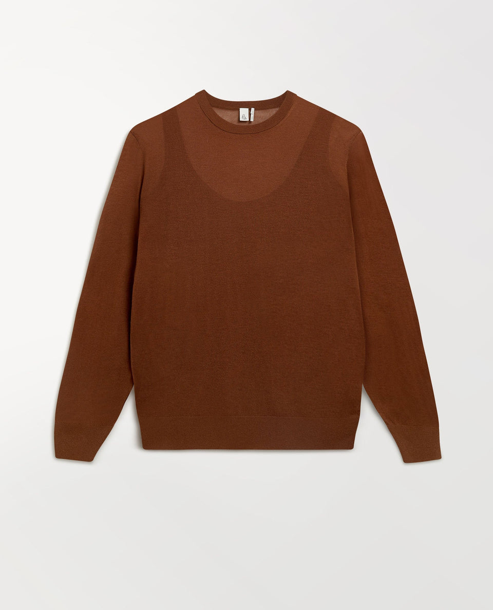 Women's TENCEL™ Cashmere Double Layered Crew Neck Jumper - Burl