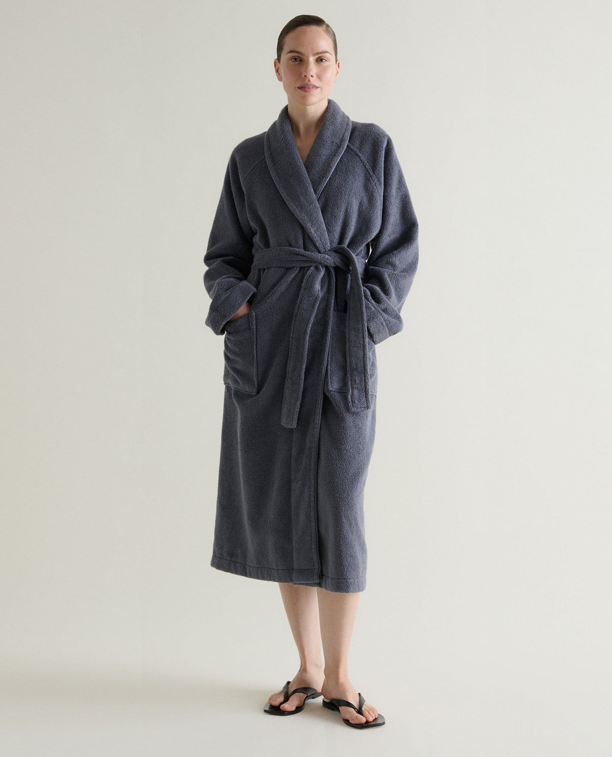 Women's Terry Bathrobe - Grey