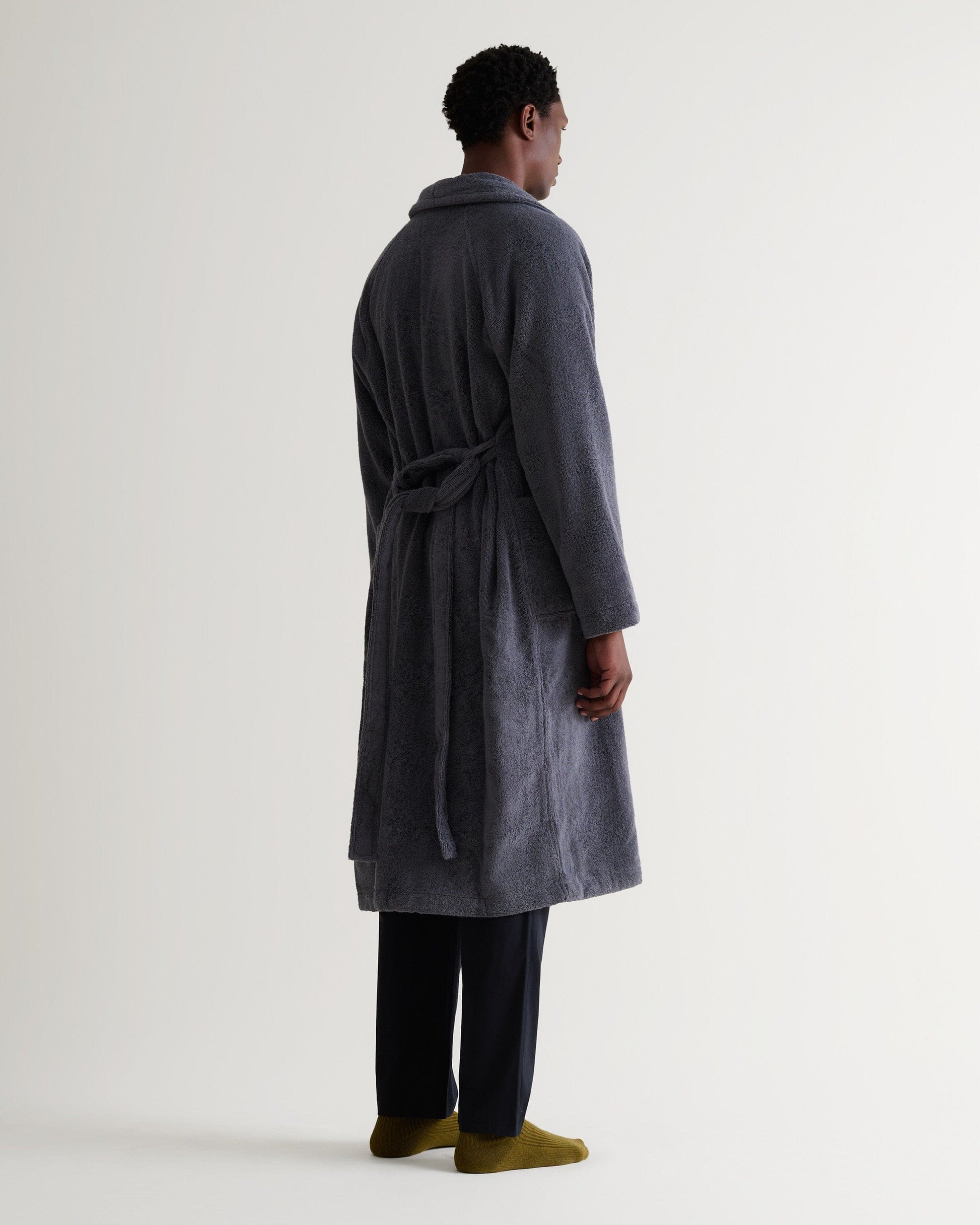 Men's Terry Bathrobe - Grey