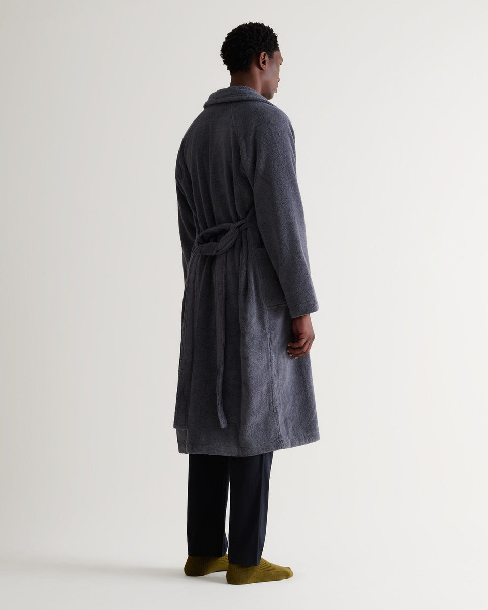 Men's Terry Bathrobe - Grey