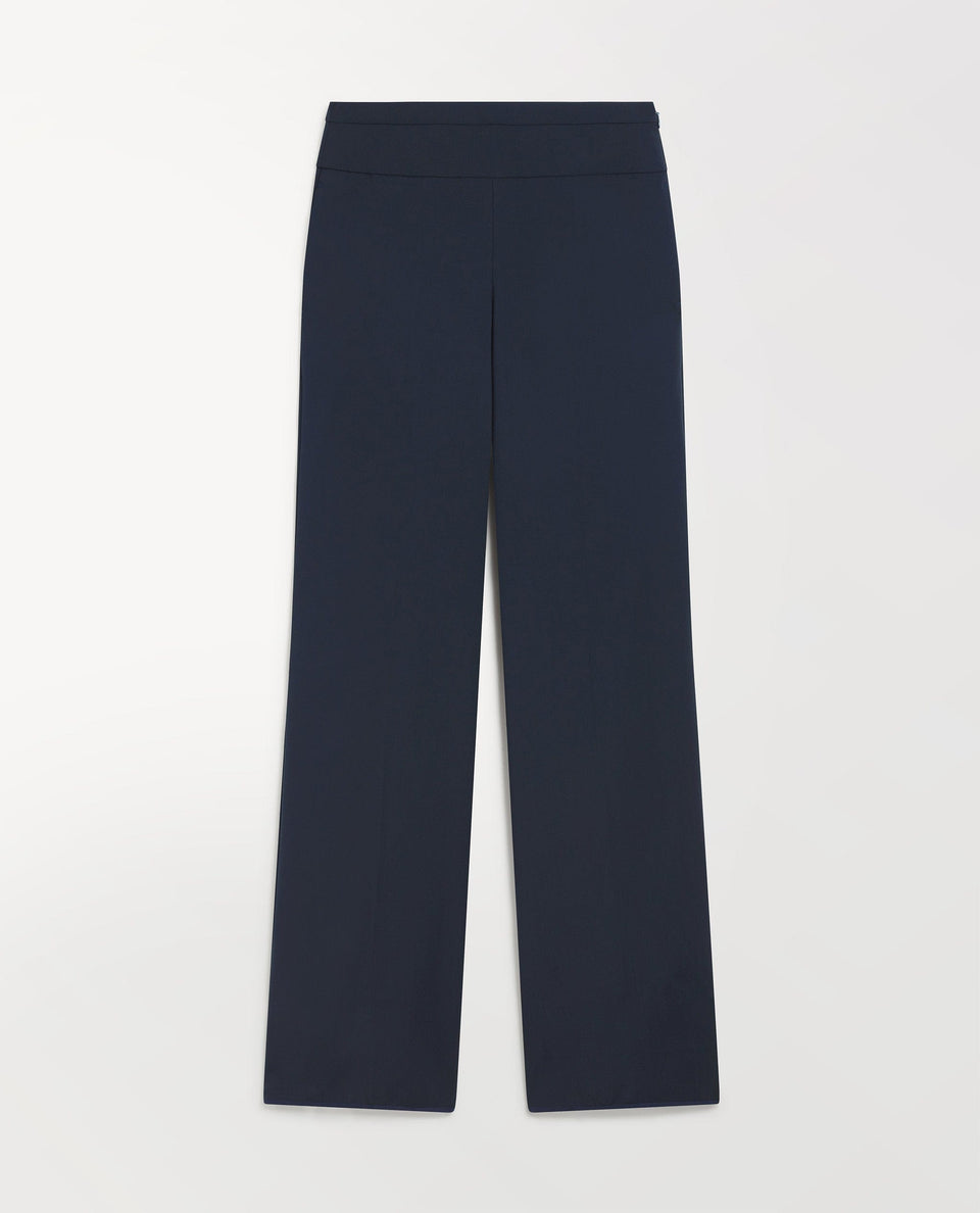 Women's Tropical Wool Wide Leg Trouser - Navy