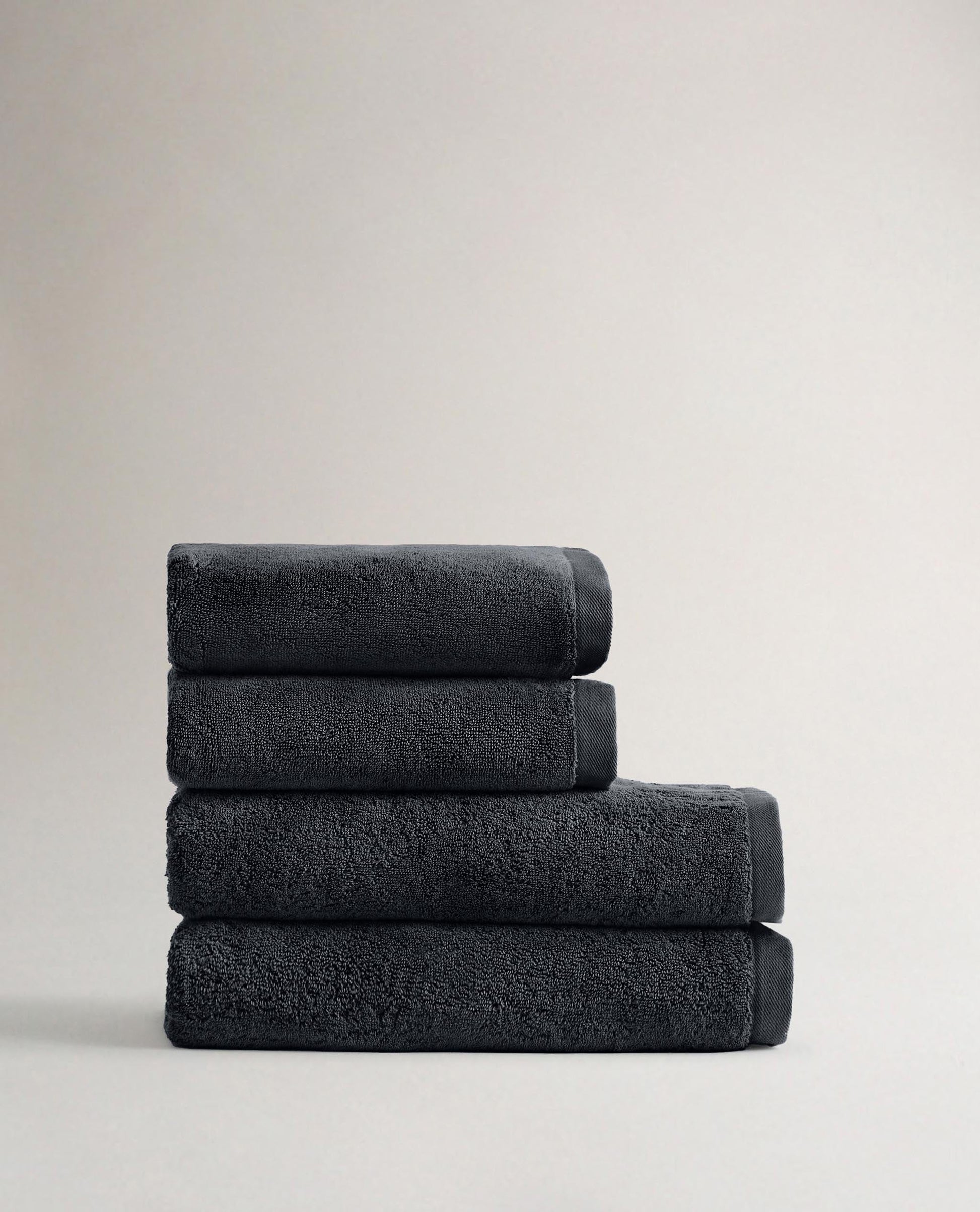 Turkish Cotton Bath Towel Bundle (Pack of 4) - Charcoal