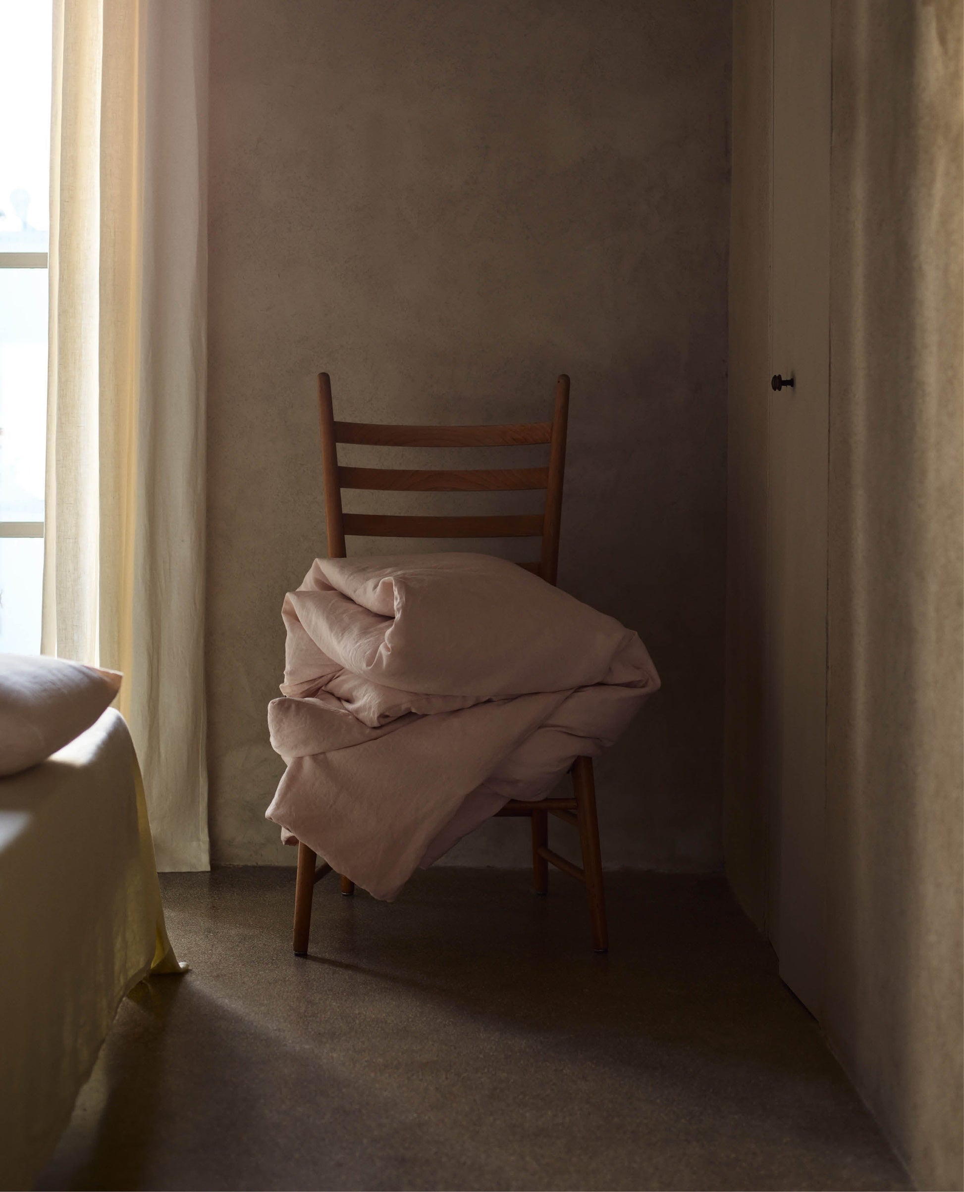 House of Grey European Flax™ Linen Duvet Cover - Bruised Peach