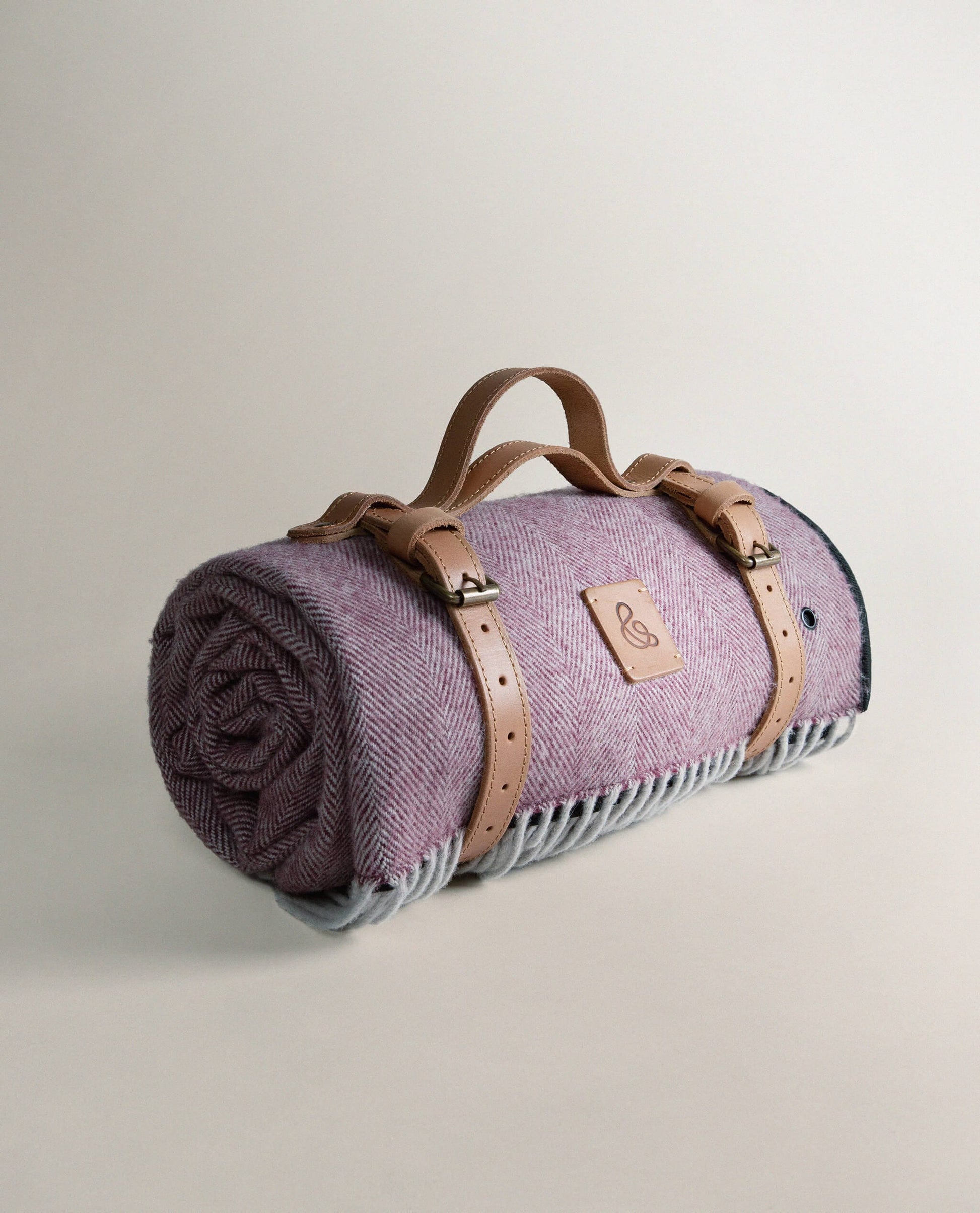 Merino Wool Waterproof Picnic Blanket - Aubergine