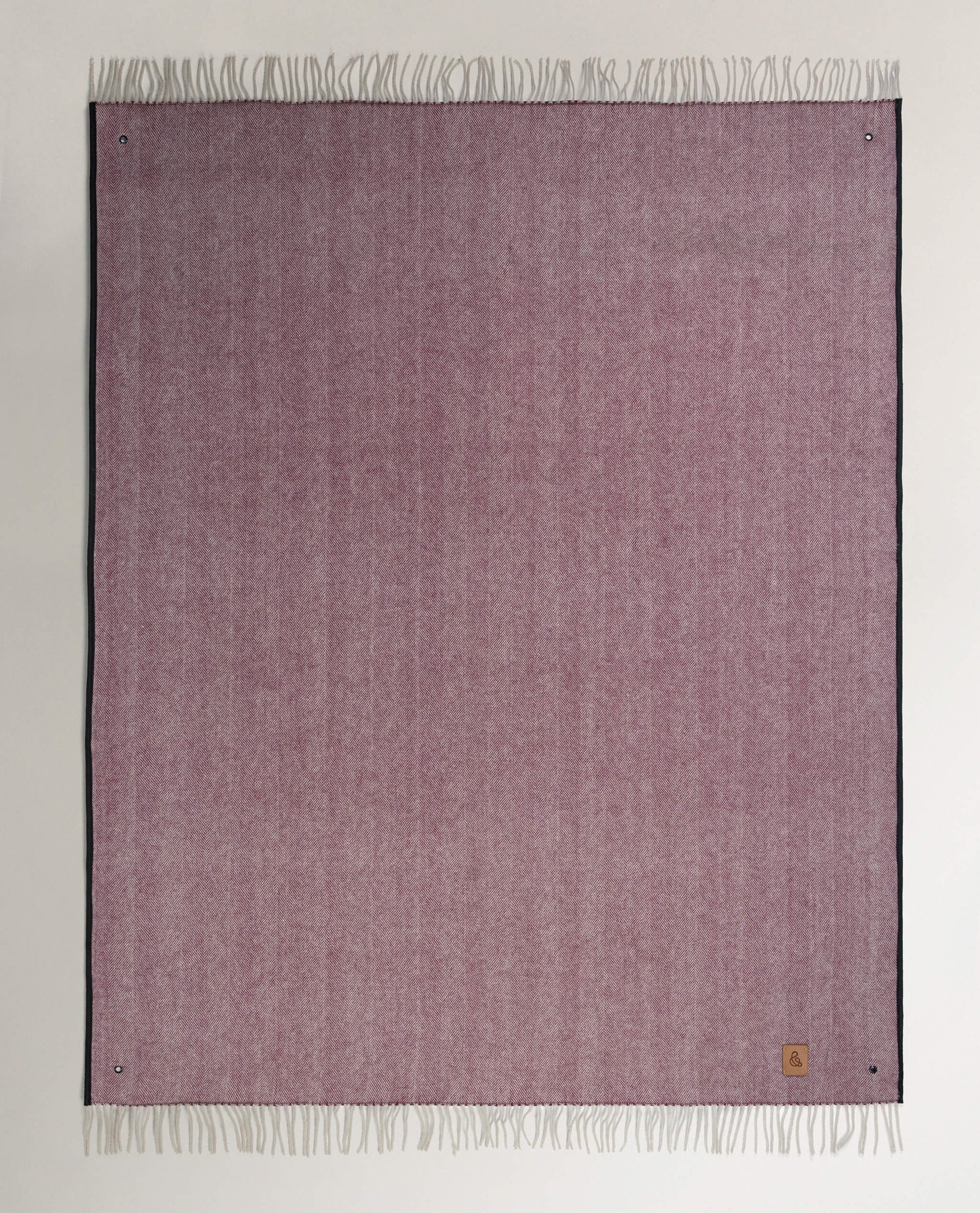 Merino Wool Waterproof Picnic Blanket - Aubergine