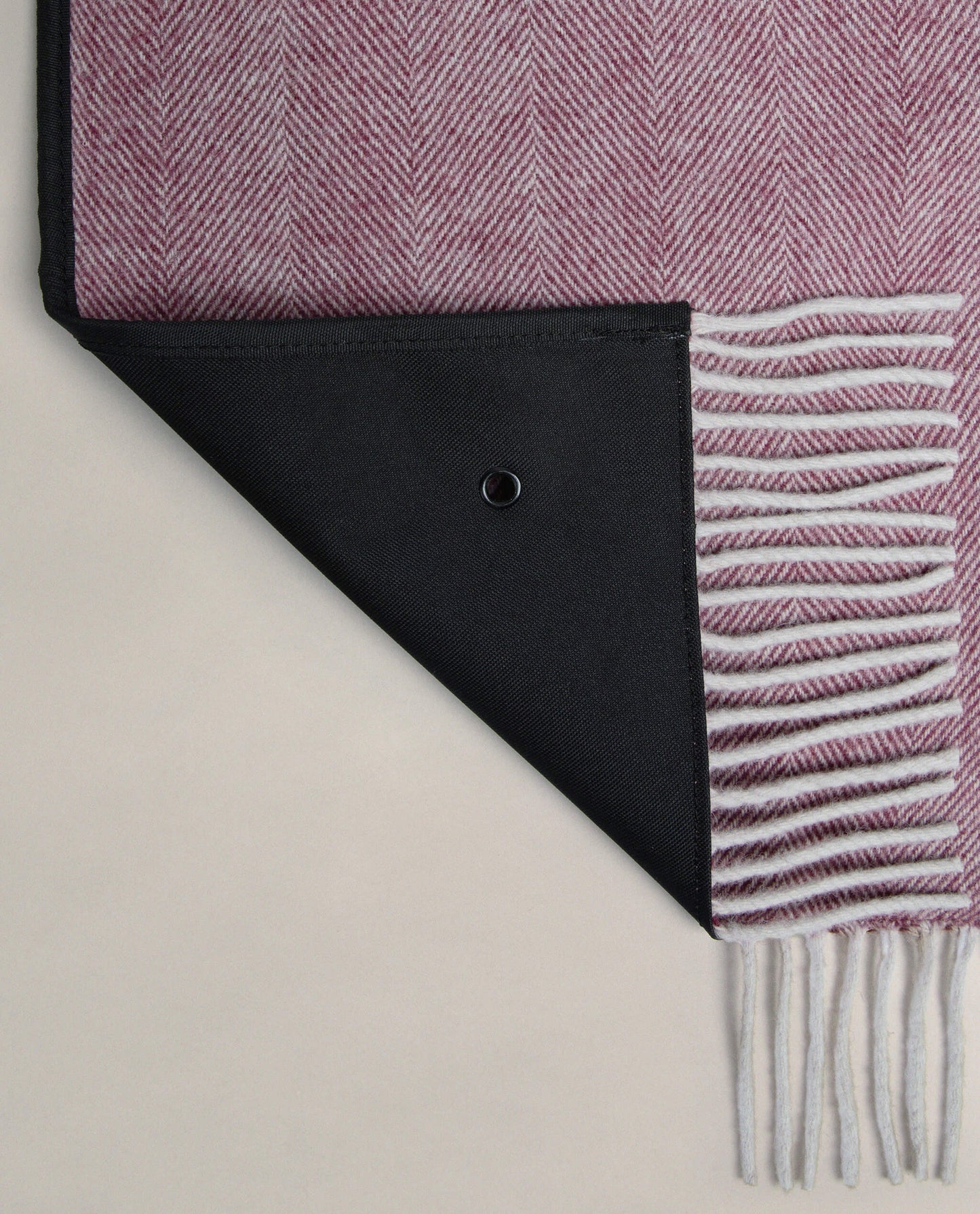 Merino Wool Waterproof Picnic Blanket - Aubergine