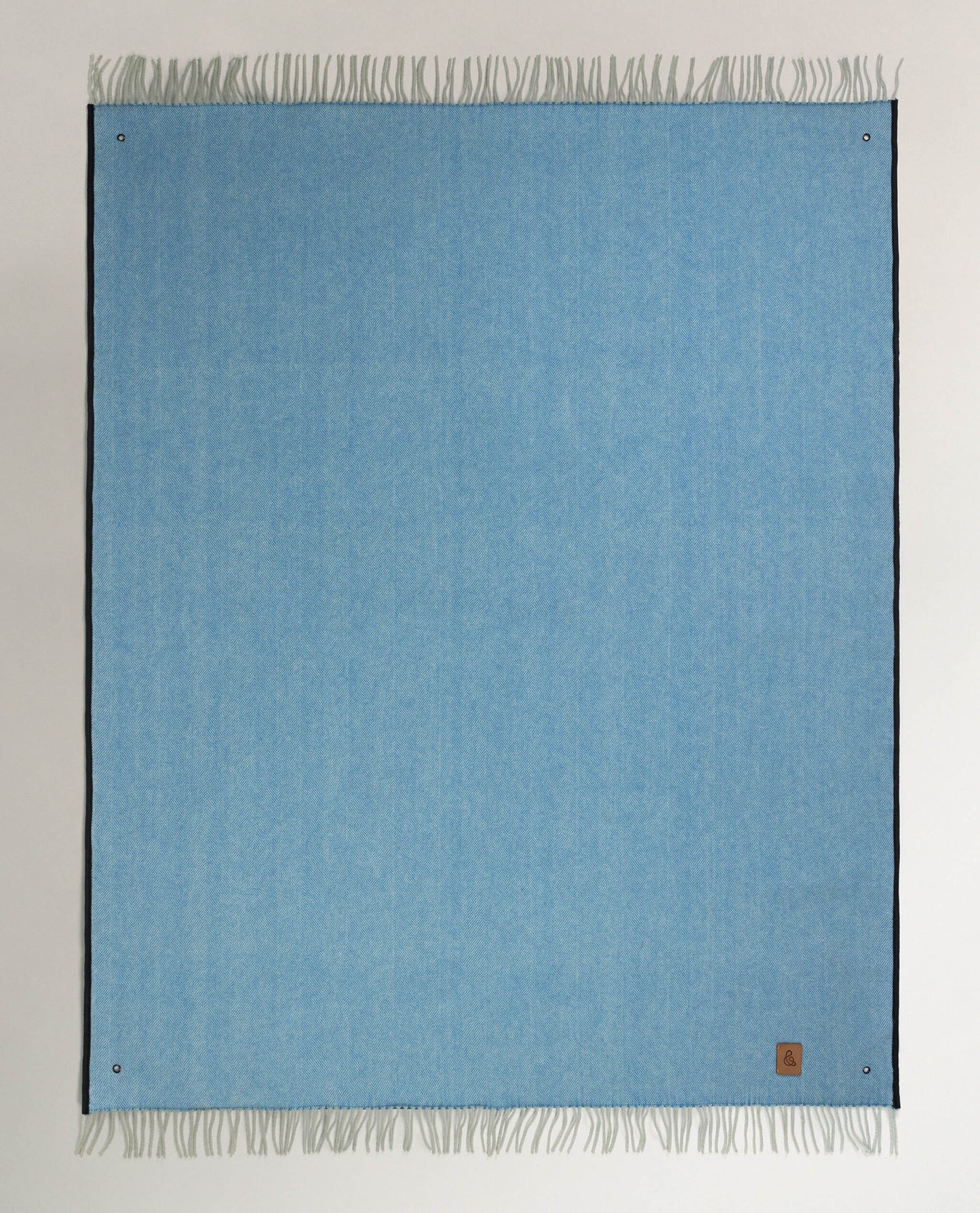 Merino Wool Waterproof Picnic Blanket - Rising Blue