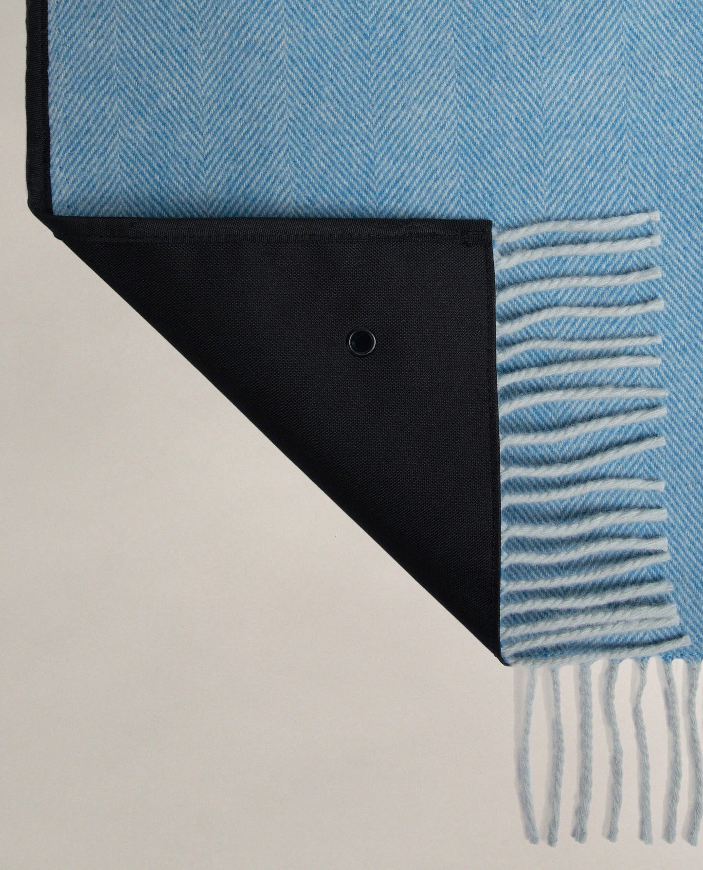 Merino Wool Waterproof Picnic Blanket - Rising Blue