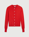 Red - Women's Silk-Cotton Cardigan