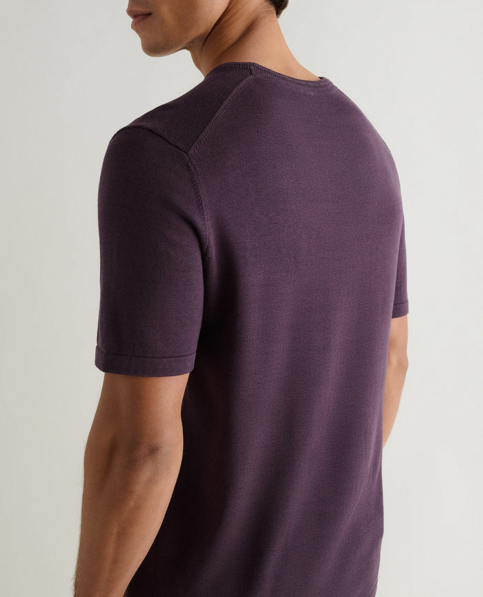 Umber - Men's Silk-Cotton Fine Knit T-shirt