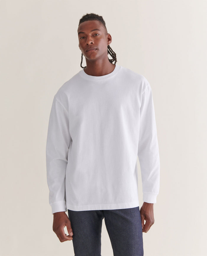 Men's Relaxed Long Sleeve Cotton T-Shirt