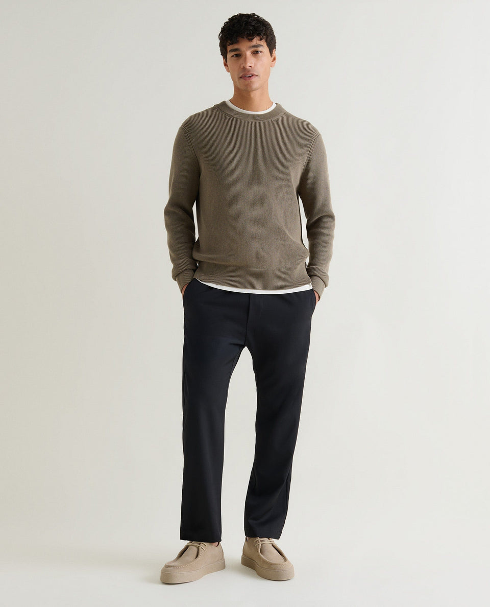 Men's Waffle Fisherman Crew Neck Jumper