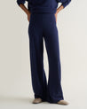 Navy - Women's Finest Cashmere Wide-Leg Trousers