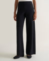 Black - Women's Finest Cashmere Wide-Leg Trousers