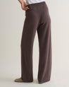 Chocolate - Women's Finest Cashmere Wide-Leg Trousers