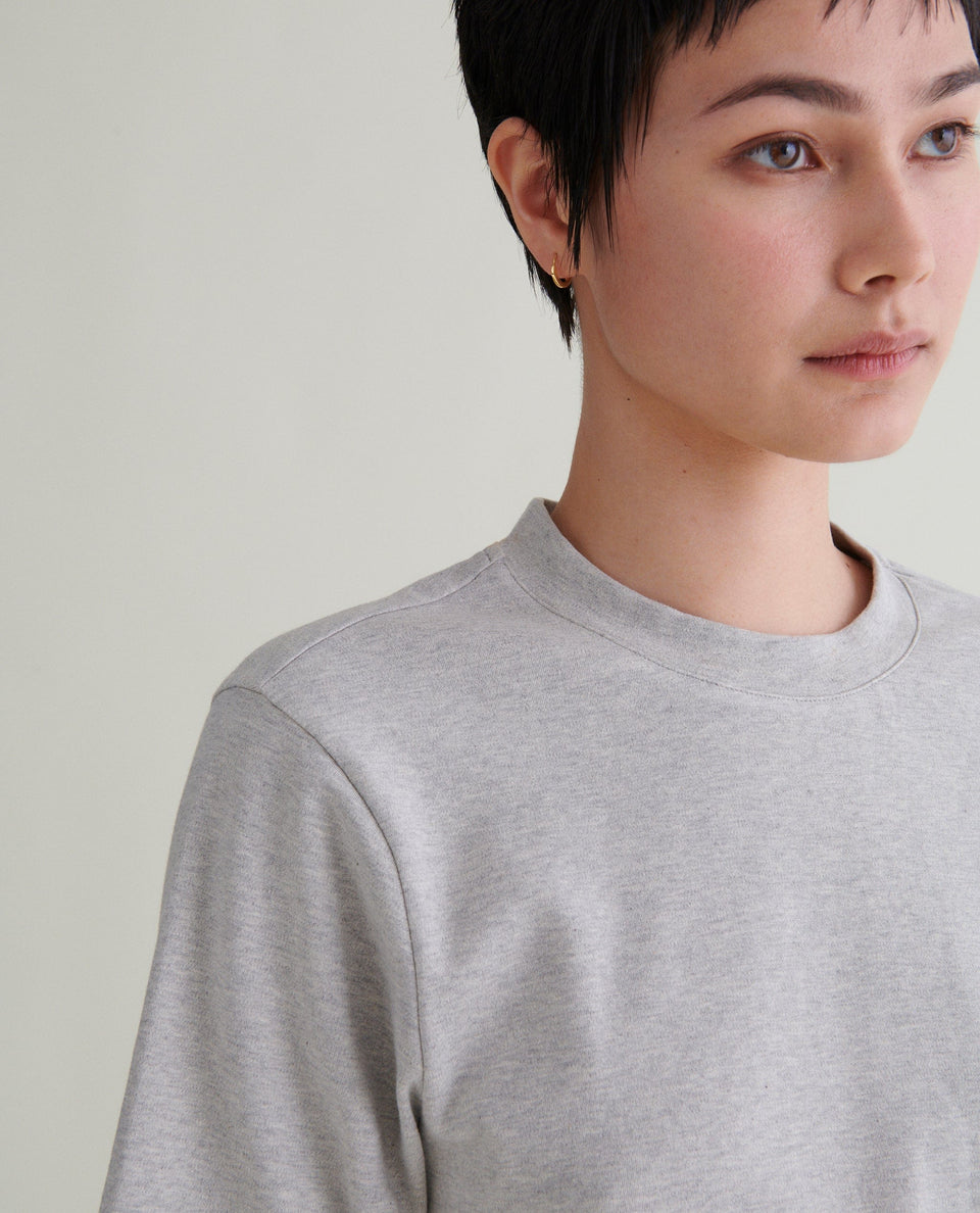 Women's Boxy Cotton T-shirt - Grey