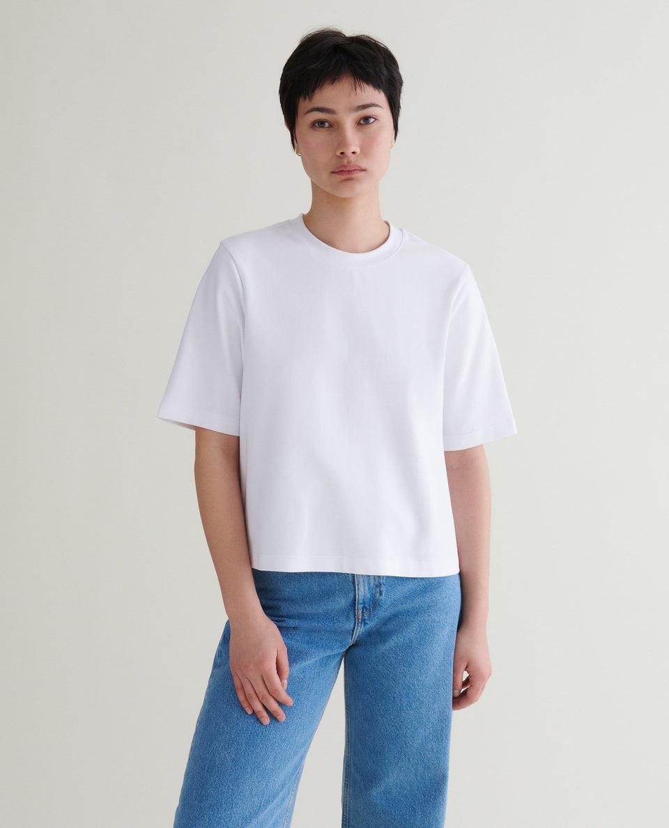 Women's Boxy Cotton T-shirt - White