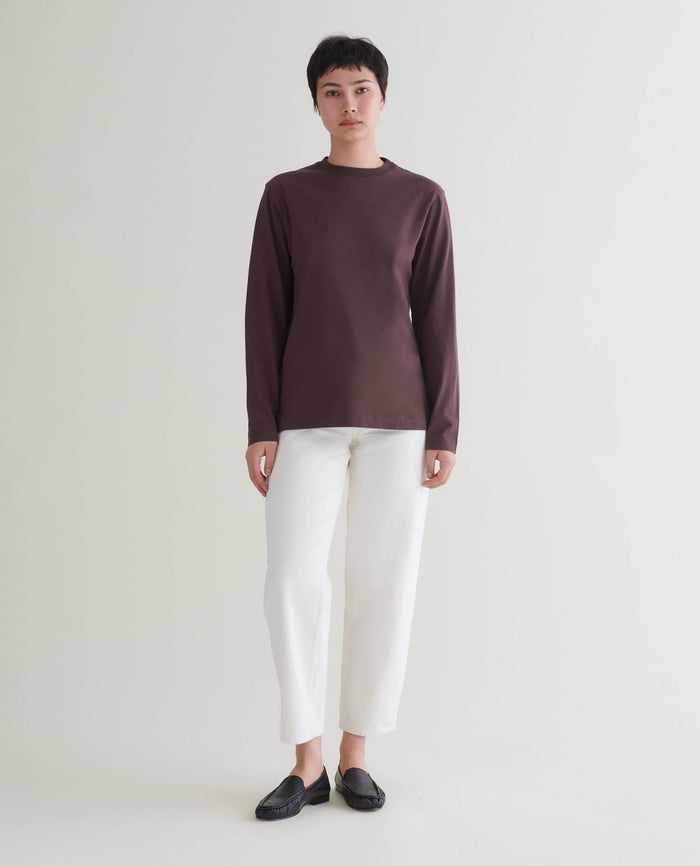 Women's Relaxed Long Sleeve Cotton T-Shirt