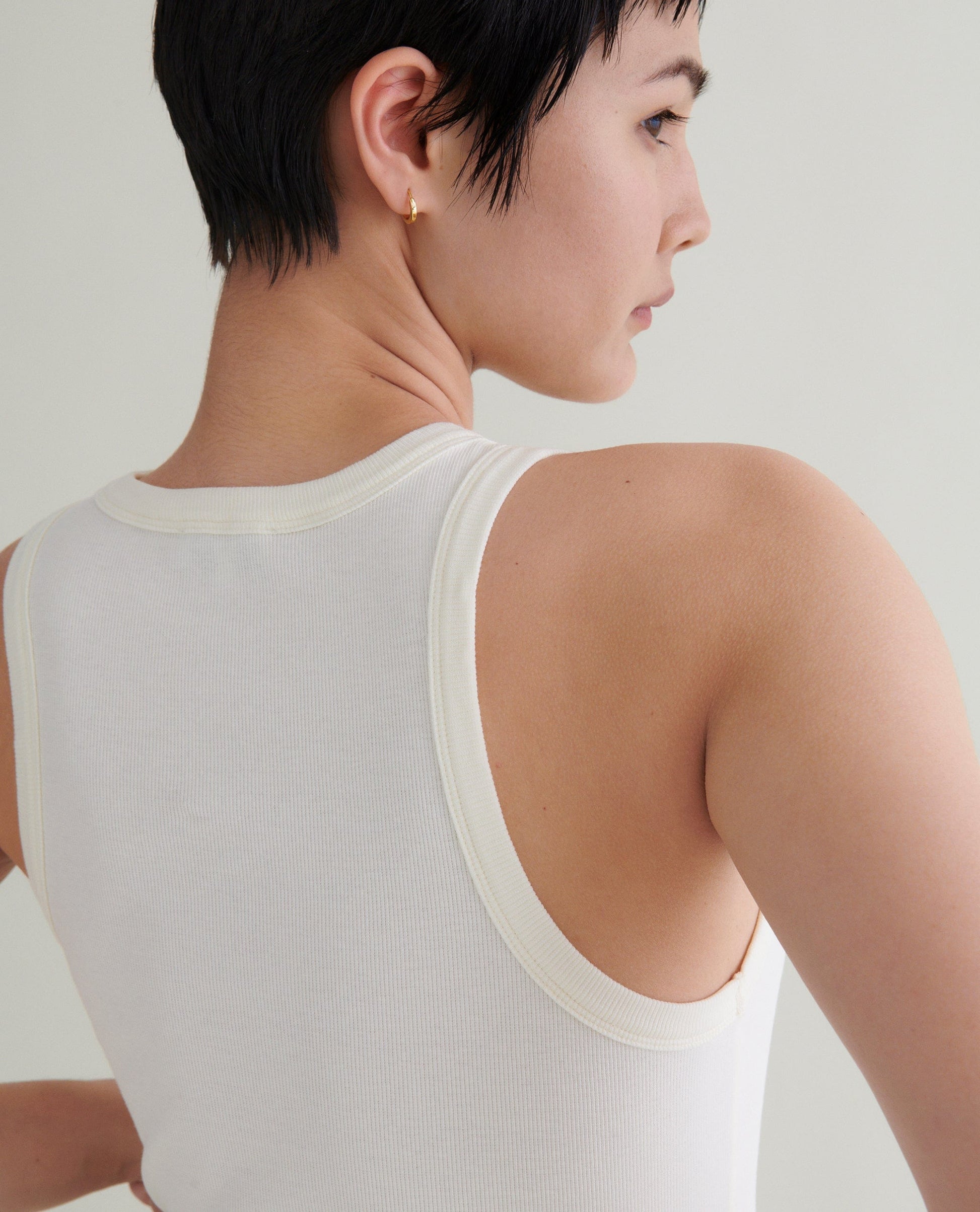 Women's Cotton Racer Vest - Buttermilk