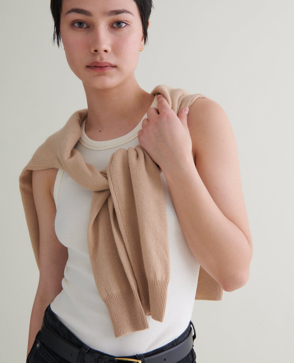 Women's Cotton Racer Vest - Buttermilk